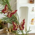 thumbnail image 5 of Christmas Tree Decorations Butterfly Ornament with Sequins for Home Holiday Party Festive Scene Layout Decorative Accessories, 5 of 6