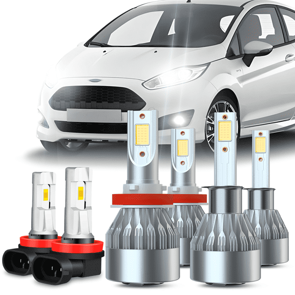 For Ford Fiesta 2014-2016 H1 H11 LED Headlight High Low Beam   H11/H8 Fog Light Bulbs，Pack of 6