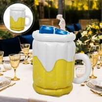 DRAFIDEEP Inflatable Cooler for Parties and Beach Gatherings 1Pack Yellow