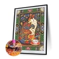 thumbnail image 1 of Cuadros Decorativos DIY completo taladro redondo pintura de diamante impreso gato hecho a mano decoración de la habitación arte artesanal Tmvgtek embutido en tela, 1 of 9