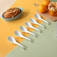 thumbnail image 4 of Asian Soup Spoons Set of 6, Ceramic Japanese Soup Spoons, Ramen Spoon for Cereal Wonton Dumpling Noodles ,Table Spoon Set Dishwasher Safe Easy To Clean, White, 4 of 6
