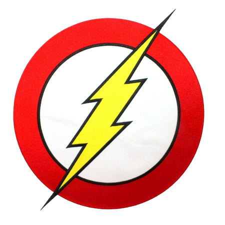 XLG The Flash Superhero Costume Logo Lightning Speed Hero Iron-On ...
