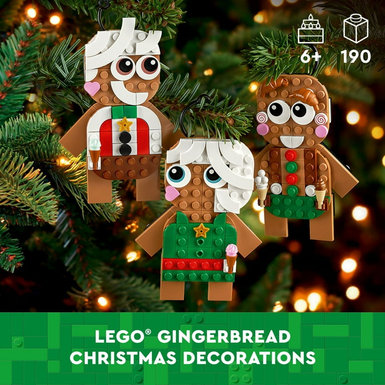 LEGO Gingerbread Ornaments Building Toy Festive Gingerbread Decor Great Family Activity or Holiday Decoration Gift for 6 Year Old Kids Boys and