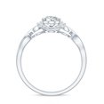 thumbnail image 2 of Lab Grown Diamond Designer Engagement Ring - 0.6 Carat - EF-VS Quality, 925 Sterling Silver, US 4.00, 2 of 8