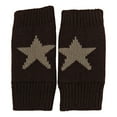 thumbnail image 2 of CUZIBR Winter Gloves Women Fingerless Star Print Woolen Gloves Thickened Half Finger Mitten Warm For Running Driving Hiking, 2 of 5