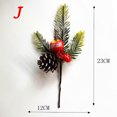 thumbnail image 3 of Corona navideña, piña artificial, adorno para fiesta, agujas de pino, ramas de bayas, decoración, regalo, ramo de flores para boda, 3 of 5