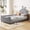 Gray, variant on Harper & Bright Designs Twin Size Rabbit Bed Upholstered, Velvet Cute Daybed with Rabbit Ear Shaped Headboard and Footboard for Boys and Girls Bedroom, Pink