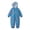 Blue, variant on Girls Rain Suit Toddler Hooded Rainsuit One Piece Coveralls Raincoat Poncho Full Body Rain Gear for Kids 1-7 Years