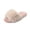 Pink, variant on Willtoo House Slippers For Womens Winter Open Toe Fuzzy Slippers Memory Foam Fluffy Non Slip Indoor Outdoor Sandal