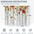 thumbnail image 3 of Watercolor Flower Kitchen Window Curtains: Colorful Floral Aesthetic Short Cafe Curtains Decor for Living Room Tier Curtains for Bathroom Rod Pocket Window Drapes 36 Inch Length 2 Panels Set, 3 of 5