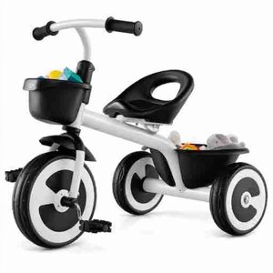 Redsmile Toddler Tricycle for 1.5-5 Year Olds Kids Trike with Adjustable Seat and Storage Baskets First Tricycle White
