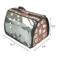 thumbnail image 3 of Small Pet Carrier for Small Dogs and Cats - Waterproof Soft Pet Travel Bag with Meshed Window - TSA Approved Pet Carrier for Cat Travel Bag - 7.9 x 13.8 x 7.9 Inch - Brown-Palm, 3 of 8