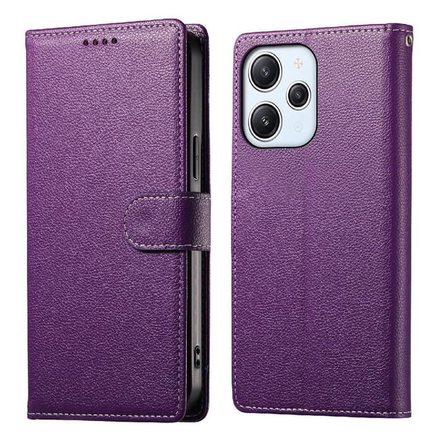 Funda para FOXDOCK Xiaomi Redmi 12 4G/5G– Cuero Premium, 3 ranuras para tarjetas, Protección contra impactos