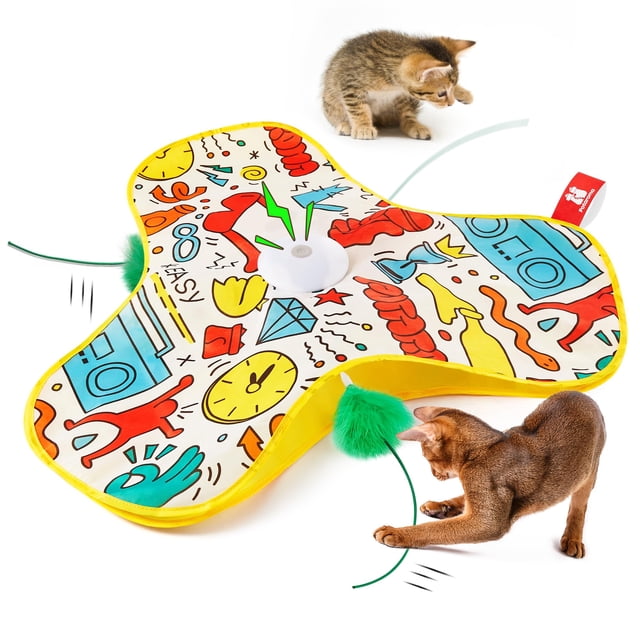 Pluma de gato Potaroma Interactive con pluma móvil