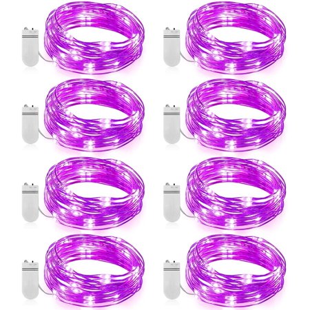 8 Pack Fairy Lights 7.2ft 20 LEDs Mini Twinkle Lights Battery Operated ...