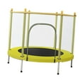 thumbnail image 3 of Trampolín para niños de 39,37 pulgadas, pequeño trampolín para exteriores para hacer ejercicio, patio de juegos amarillo, 3 of 8