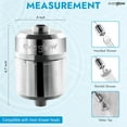 thumbnail image 6 of Everglow Shower Head Filter Hard Water High Output Replaceable Multistage Remove Chlorine, Metal, 6 of 11