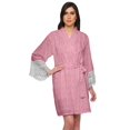 thumbnail image 1 of Moomaya Printed Short Robes For Women Cotton Robes For Women With Lace Trim, 1 of 6