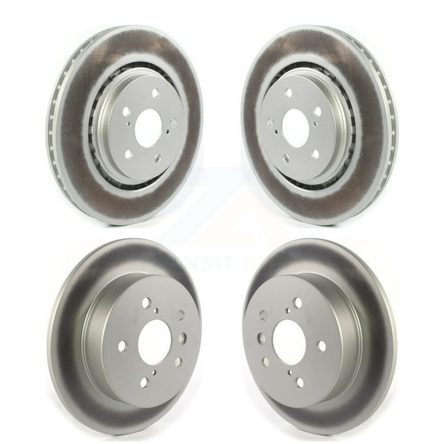 Genius Front Rear Coated Disc Brake Rotors Kit for Car 2022 Toyota Camry TRD with Manual Parking KG-101757
