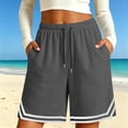 thumbnail image 2 of Tumotour Athletic Running Shorts for Women's Knee Length Outdoor Work Shorts Jogging Walkshort Drawstring Summer Wide-Leg Shorts with Pocket, 2 of 8