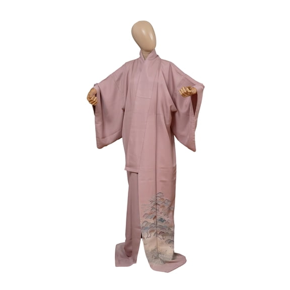 DEAR VANILLA Authentic Traditional Japanese Tomesode Kimono for Women Silk Robe Made in Japan KMT-0222