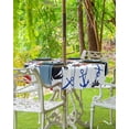 thumbnail image 5 of Outdoor Tablecloth with Umbrella Hole and Zipper Red Lobster Blue Crab Round Outdoor Tablecloths 60 Inch Table Cloths Nautical Anchor Patio Table Cloth Cover for Outdoor Tables Picnic Garden, 5 of 6