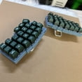 thumbnail image 5 of CORNE V4 Split Keyboard Kit with Folding Stand & Emerald Keycaps, 40% Ergonomic, Hot-Swappable & QMK/VIA Programmable, 5 of 9