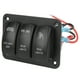 thumbnail image 2 of Panel de interruptor basculante de 5 pines y 3 bandas, interruptor de barra de luz Led, retroiluminación azul DC12-24V para barco marino, coche, ATV, UTV, 2 of 12