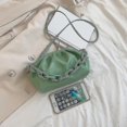 thumbnail image 2 of Bolso de mano de cuero Pu para mujer, bolsos de mano de día, estilo mensajero liso, bolso de hombro tipo nube, moda exquisita, 2 of 3