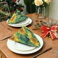 thumbnail image 3 of 1 Pack 20'' x20" Satin Table Napkins Dinner Napkins for wedding Party Decoration events Pattern Of Sunflowers, 3 of 6