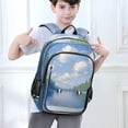 thumbnail image 6 of FORMRS Unisex School Backpack 17" Student Travel Bag with Laptop Compartment, Blue Sky and River, 6 of 7