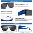 thumbnail image 6 of TINHAO Polarized Sunglasses Fit Over Glasses for Men Women Driving Oversized Square Sun Glasses UV400 Protection Shades, 6 of 7