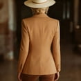 thumbnail image 4 of Blazers for Women Oversized Single Breasted Button Notch Lapel Business Blazer Suit Jacket Casual Solid Loose Comfy Open Front Long Sleeve Work Office Blazer Jackets, 4 of 6