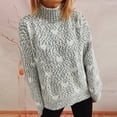 thumbnail image 6 of Loose Pullover Sweaters for Women Trendy Love Heart Pattern Warm Casual Mock Neck Knit Long Sleeve Winter Fall Tops (Large, Gray), 6 of 6