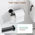 thumbnail image 4 of Fil-fresh Brushed Nickel Bathroom Hardware Set, 4-Piece Wall Mounted Bathroom Accessories Set, 24-Inch Towel Bar with Toilet Paper Holder, Towel Ring & Robe Hook, SUS304 Stainless Steel, 4 of 9