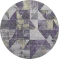 thumbnail image 2 of Addison Rugs Mayfield Premium Machine Washable Transitional Geometric Purple Round Rug, 8' x 8', 2 of 6