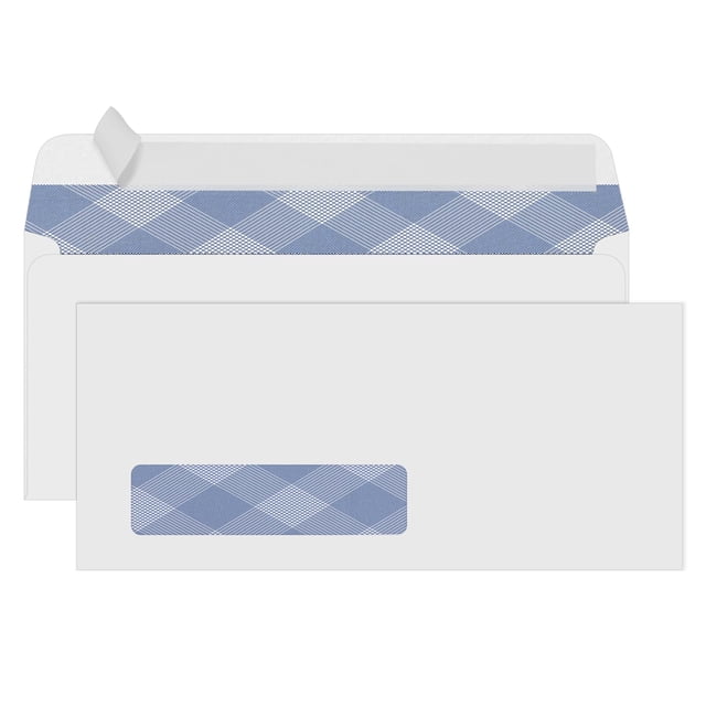 Enveloppes de Sécurité à Fenêtre Unique 500#10, Enveloppes Teintées PANDRI NO.10 Conçues pour les Factures QuickBook, les Relevés d'Affaires et les Documents Informatiques