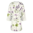 thumbnail image 5 of siminsem Plant Print Women’s Sleeping Robe Floral Kimono Lightweight Sleepwear Loungewear Long Dressing Gown Soft Breathable Bathrobe Casual Housecoat Spring Summer Nightgown, Colorful,XXL, 5 of 5