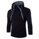 thumbnail image 4 of Qarigey Binpure, 3 colores, ropa informal de primavera y otoño para hombre, Sudadera con capucha sólida para hombre, sudaderas con capucha ajustadas Camisetas negro 3XL, 4 of 5