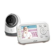 VTech VM3253 Video Monitor with 2.8" Auto On Screen, Invisible LED Infrared Night Vision, 2-Way Talk, Sound & Temperature Alert, Lullabies, Up to 1000ft Range, Plug&Play System with Wall-mount Brack