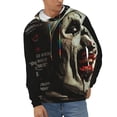 thumbnail image 2 of Terrifier Men's Hoodie With Color Drawstrings Sweatshirt Hooded Pullover Print Winter Coat Jacket Medium, 2 of 9