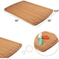 thumbnail image 2 of Extra Large Bamboo Cutting Board, 30" X 20" X 0.8" Wooden Chopping Board for Kitchen with Deep Juice Grooves, Butcher Block Cutting Board for Meat Cheese Vegetables Turkey, 2 of 8