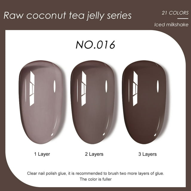 Esmalte de uñas semitransparente de 20 colores, crema, transparente, para decoración de uñas, 7,5 ml.