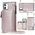 thumbnail image 2 of Funda tipo cartera para iPhone 11 con tarjetero y correa para el hombro para mujer, 2 of 5