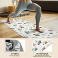 thumbnail image 4 of Cartoon Construction Vehicles Geometric Shapes Hot Yoga Mat Towel Non Slip for Hot Yoga - Quick-Drying Yoga Mat Cover with 4 Corner Pockets with Travel Bag - Hot Yoga Towel Non Slip 70"x26", 4 of 6