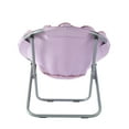 thumbnail image 4 of Room Revival Faux Fur Scallop Folding Saucer™ Chair with Holographic Trim, Purple Tie Dye, 4 of 7