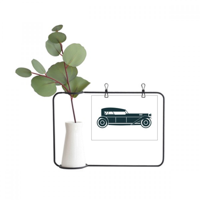 Verde coches clasicos silueta geométrica Marco De Metal Florero De Cerámica Decoración