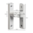thumbnail image 1 of SPRING Door Lock Bolt Sliding 5 Color Option Accessories Door Buckle Replacement Zinc Alloy Complicated Procedures Sliding white, 1 of 9