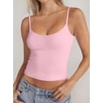 thumbnail image 3 of PINKMSTYLE Débardeurs Basiques pour Femmes à Encolure Dégagée Doublée Débardeurs Ajustables d'Été Sans Manches, 3 of 8