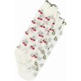 thumbnail image 2 of YooGuoGuo Women's 2 Pairs Ruffle Socks - Sheer Mesh, Thin, Transparent Ankle Socks, 2 of 6